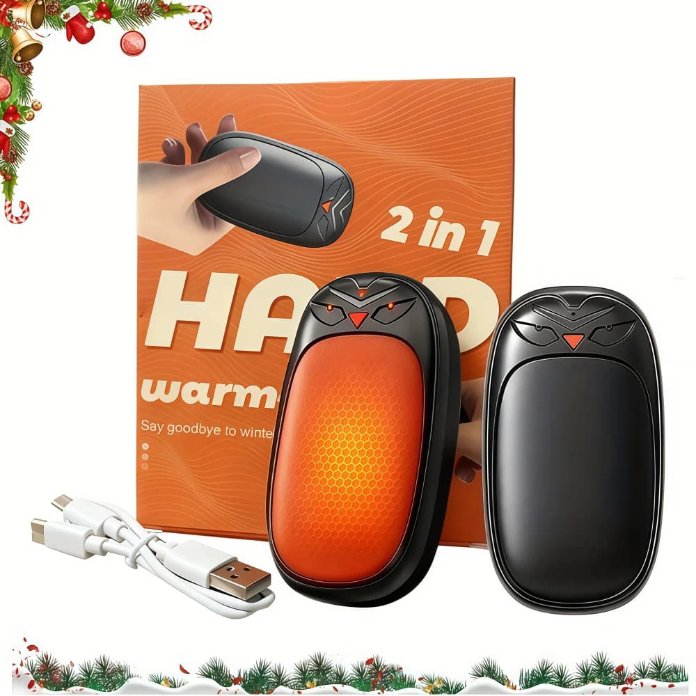 Chauffe-mains électrique 2000mAh x 2, Rechargeable, 2 paquets, chauffe-mains, noël, plein air, chasse, Golf, Camping