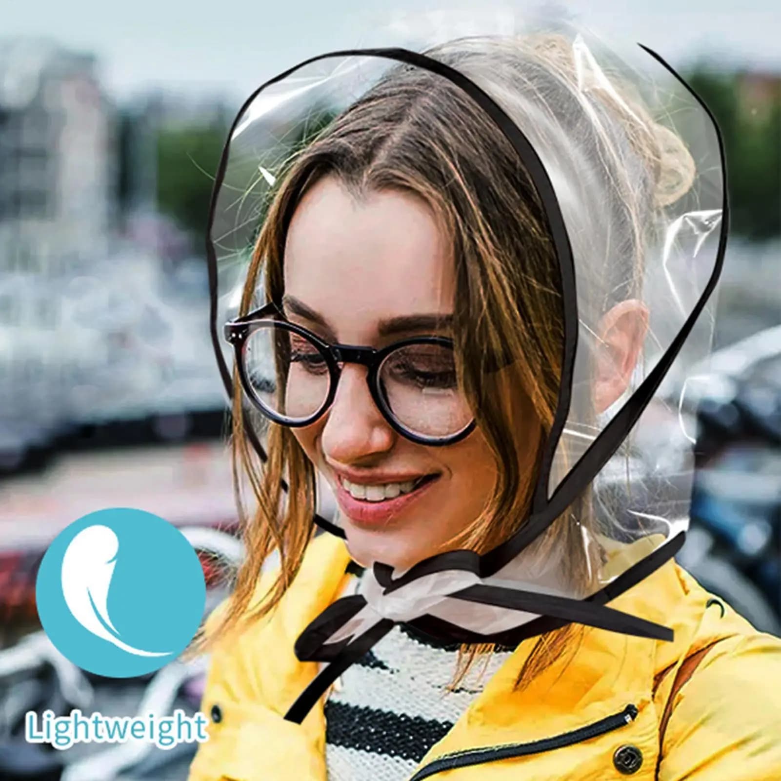 Chapeau de pluie réutilisable transparent avec visière, imperméable, pour femme, petite amie, mère, voyage