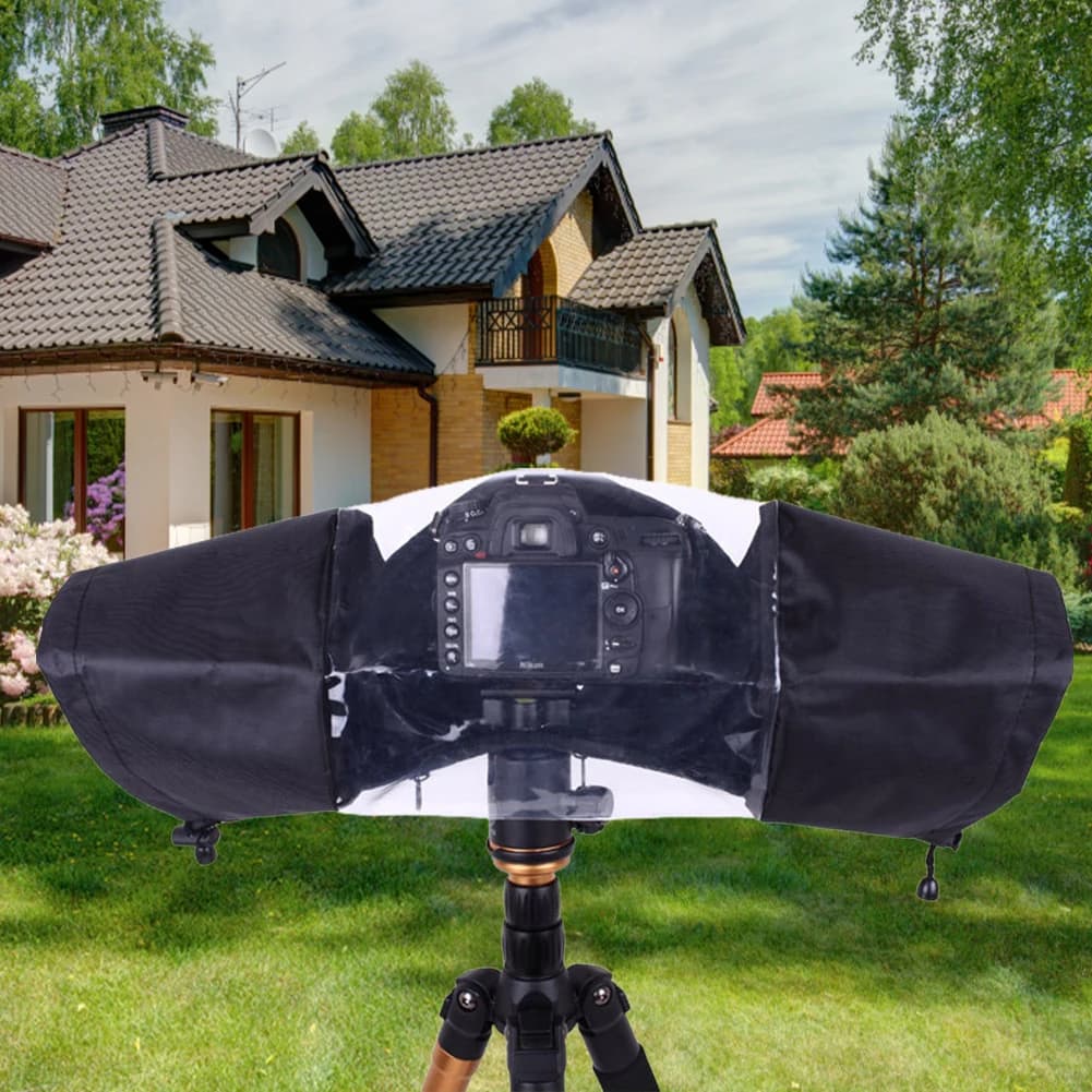 Housse de pluie pour appareil photo étanche, noire, accessoires portables imperméables pour appareil photo reflex numérique Canon Nikon Sony Panasonic Fuji