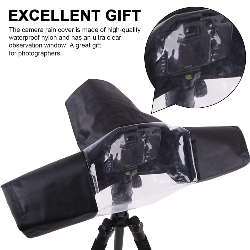 Housse de pluie pour appareil photo étanche, noire, accessoires portables imperméables pour appareil photo reflex numérique Canon Nikon Sony Panasonic Fuji