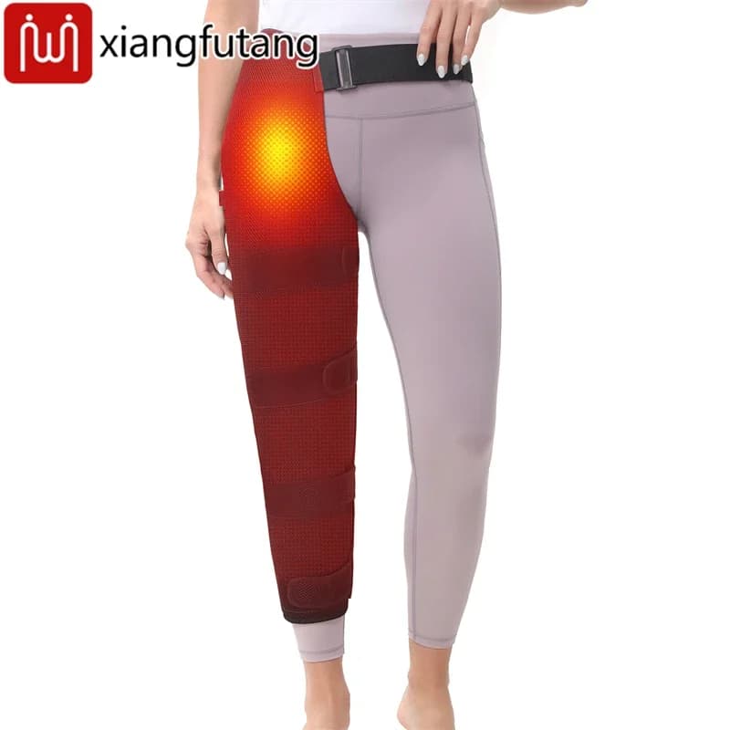 Coussin chauffant massant pour jambes longues avec masseur vibrant, chauffe-jambes électrique, enveloppe chauffante pour soulager les douleurs aux hanches, cuisses, genoux et mollets