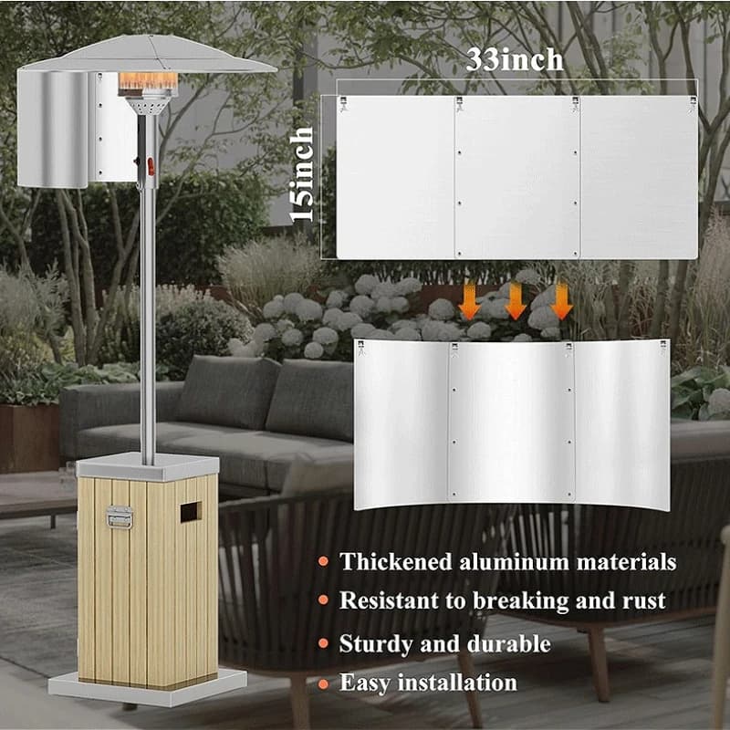 1 ensemble de réflecteurs pour chauffage de terrasse