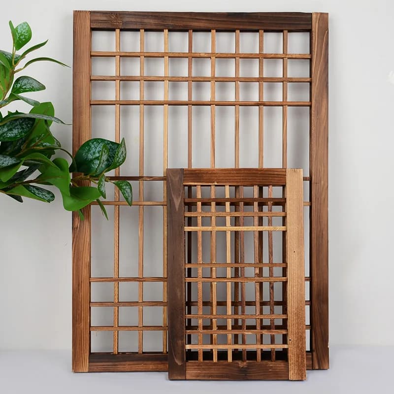 Trellis mural en bois de Style campagnard