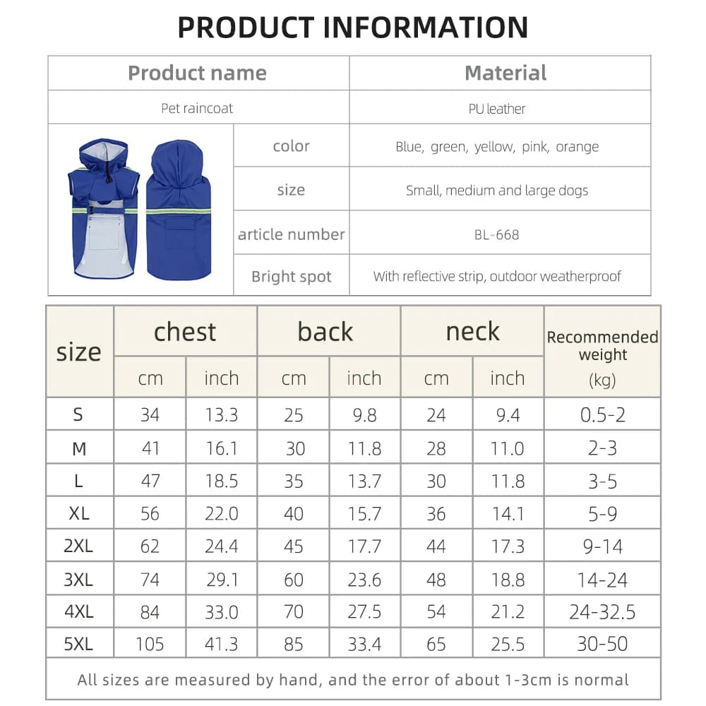 Imperméable pour grand chien, manteau imperméable de style cape pour Corgi, imperméable réfléchissant coupe-vent et imperméable à capuche pour animaux de compagnie, spécialement conçu pour les chiens