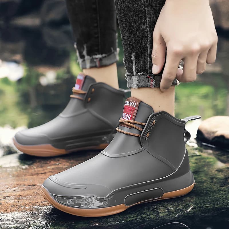 Bottes de pluie décontractées pour hommes, quatre saisons, nouvelles, antidérapantes, imperméables, pour activités de plein air, pêche, lavage de voiture, neige, cuisine, chaussures de pluie