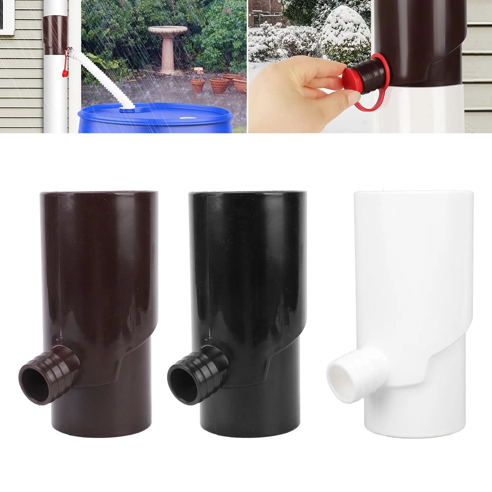 Système de collecte d'eau de pluie, installation facile, déviateur d'eau de pluie polyvalent et efficace, professionnel, réutilisable pour l'irrigation