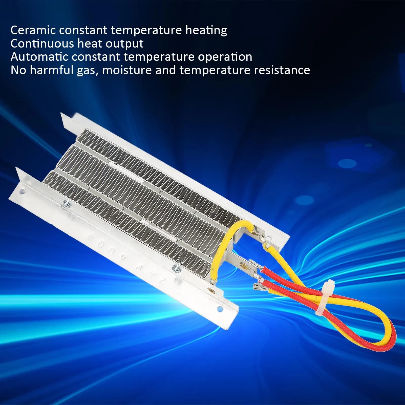 Chauffage Électrique à Température Contrôlée 24V 400W 150B2 – Chauffe-air Céramique Isolé pour Rideau d'Air et Humidificateur