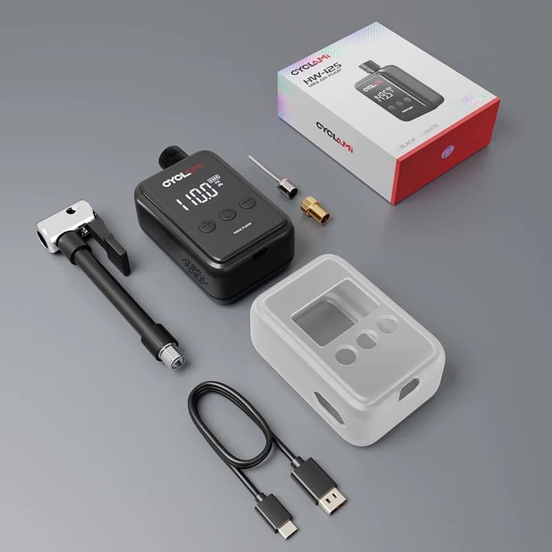 150psi, Pompe à Air électrique Portable pour vélo de poche, Valve Schrader Presta, MINI compresseur rapide et Rechargeable, gonfleur de pneus,  CYCLAMI HW125, Pompe électrique, Pompe à vélo, Pompe à a