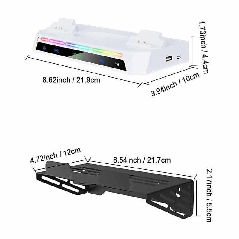Base de Support pour Console Sony PS5 Playstation PS 5 Pro, Support mural mince, contrôleur de chargeur, Station de jeu de charge