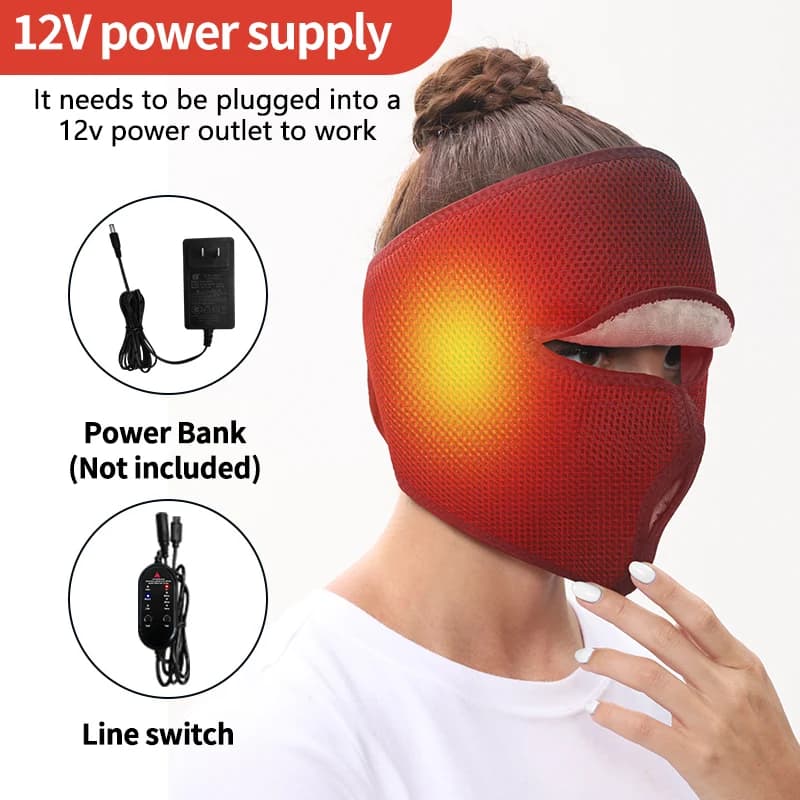 Masque facial chauffant électrique, coussin chauffant pour soulager l'inconfort facial, relaxation à domicile, bien-être, masque facial, 3 modes, fonction de minuterie