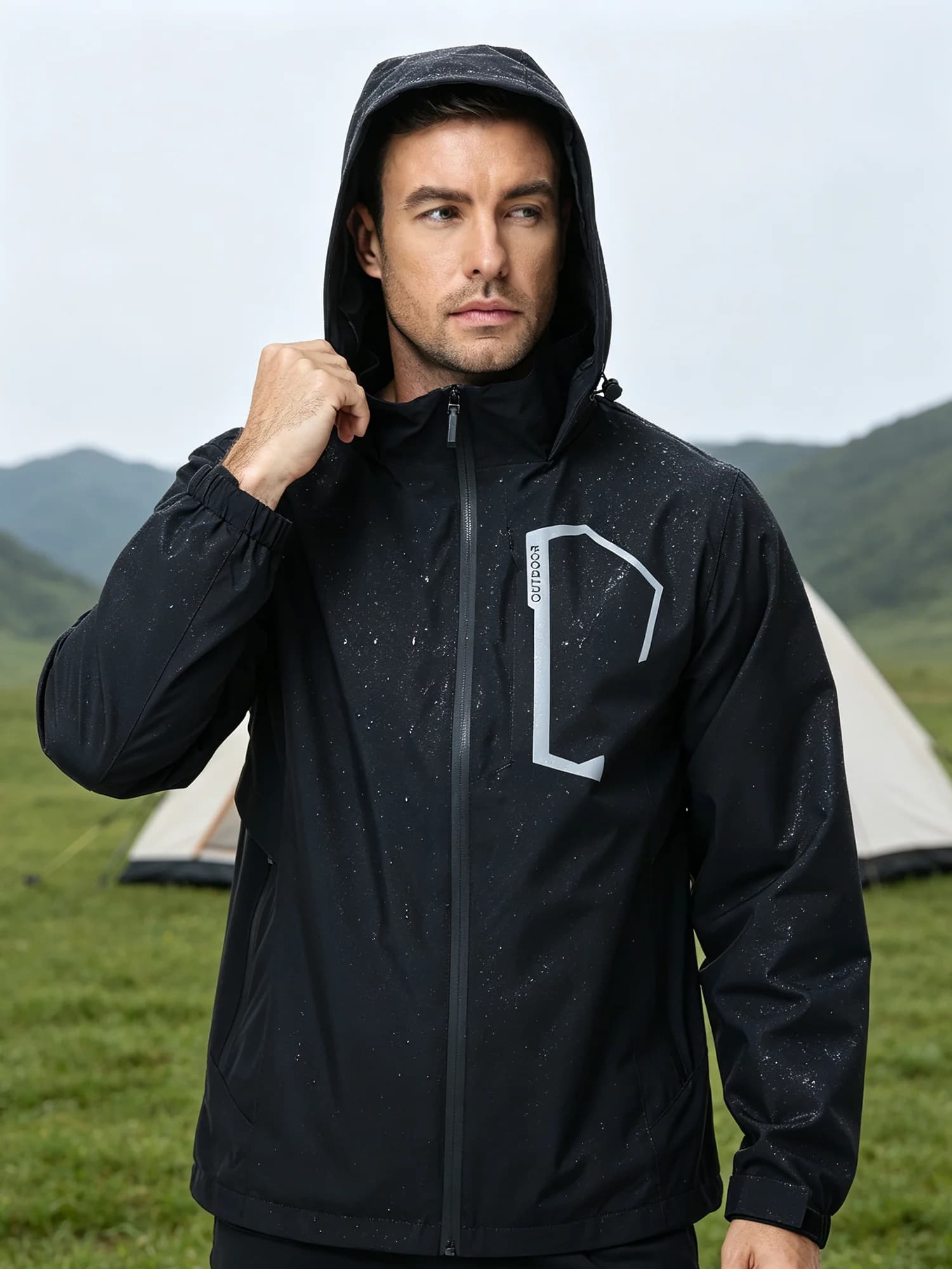 Veste d'été pour homme, imperméable, coupe-vent, fine, avec plusieurs poches pour le camping, la randonnée, le vélo, la pêche