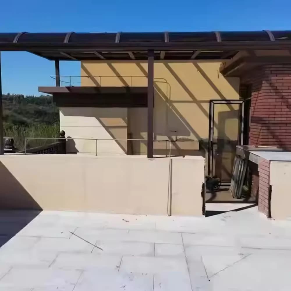 Auvent moderne en polycarbonate transparent pour porte et fenêtre