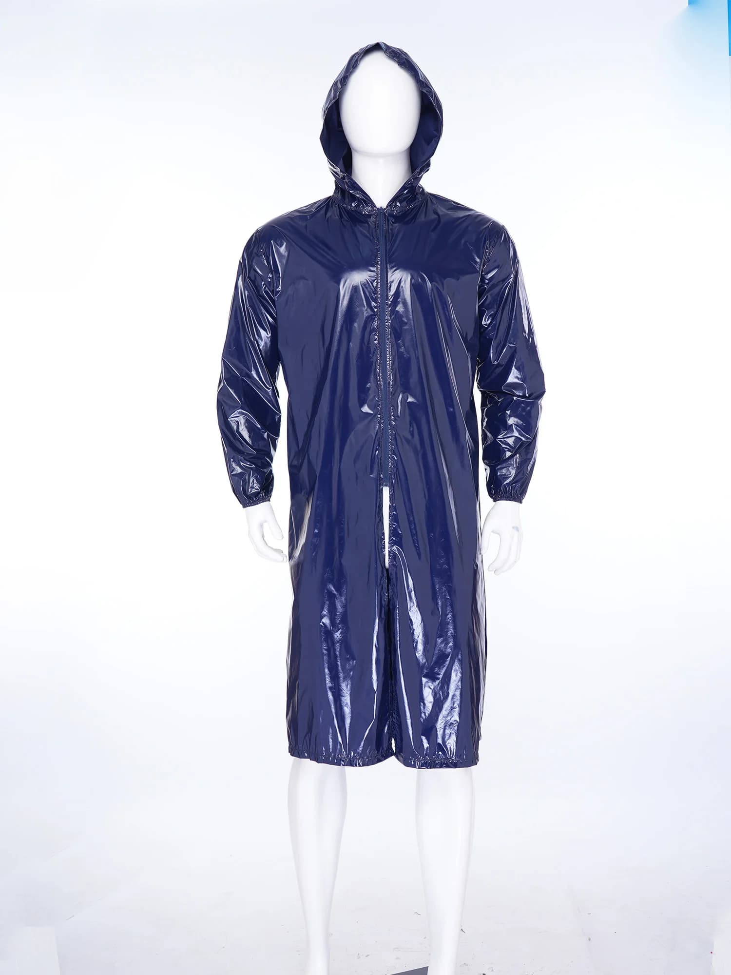 Manteau imperméable pour homme et femme, trench à capuche, manches longues, fermeture éclair sur le devant, léger, imperméable, veste longue, vêtements de travail, poncho de camping
