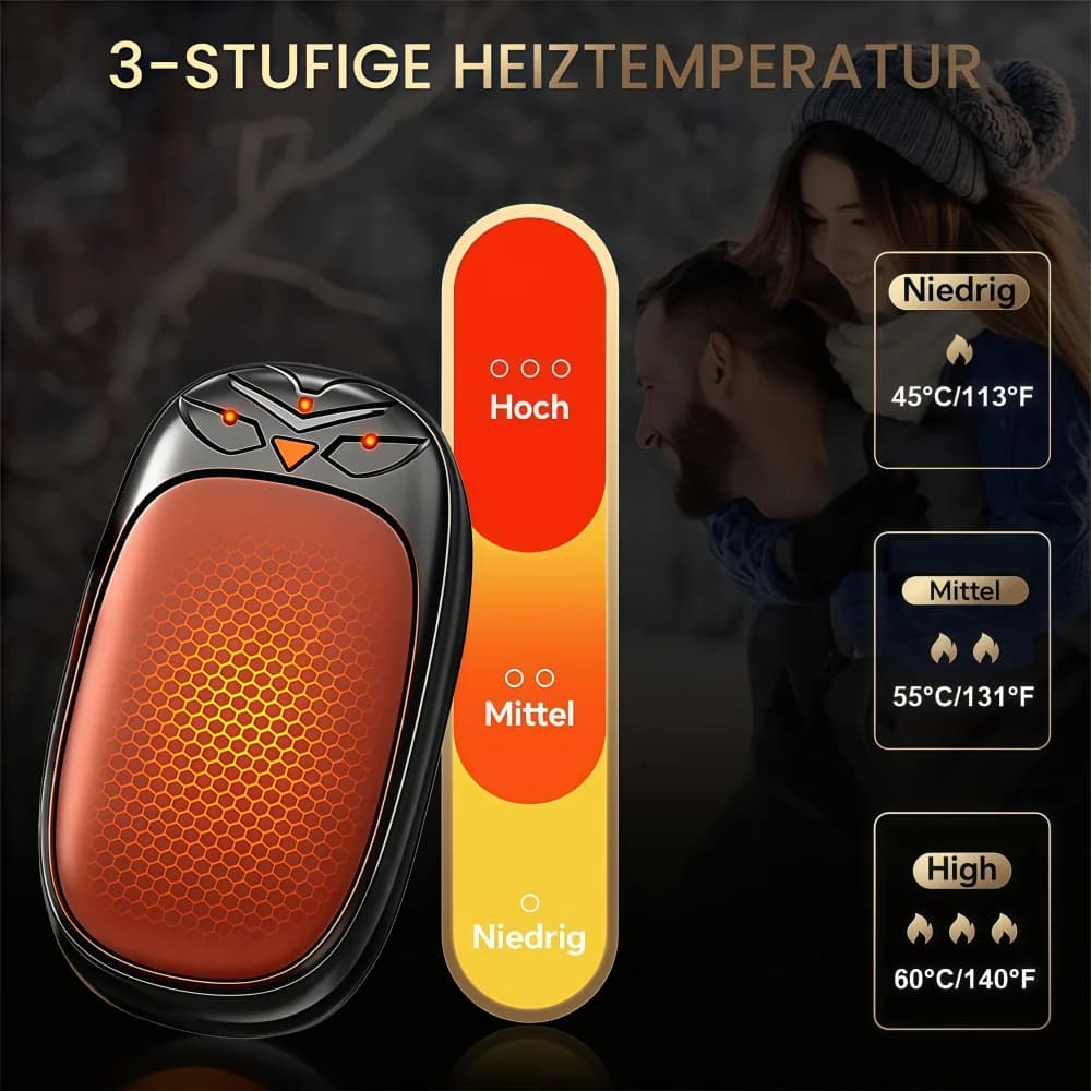Chauffe-mains électrique 2000mAh x 2, Rechargeable, 2 paquets, chauffe-mains, noël, plein air, chasse, Golf, Camping