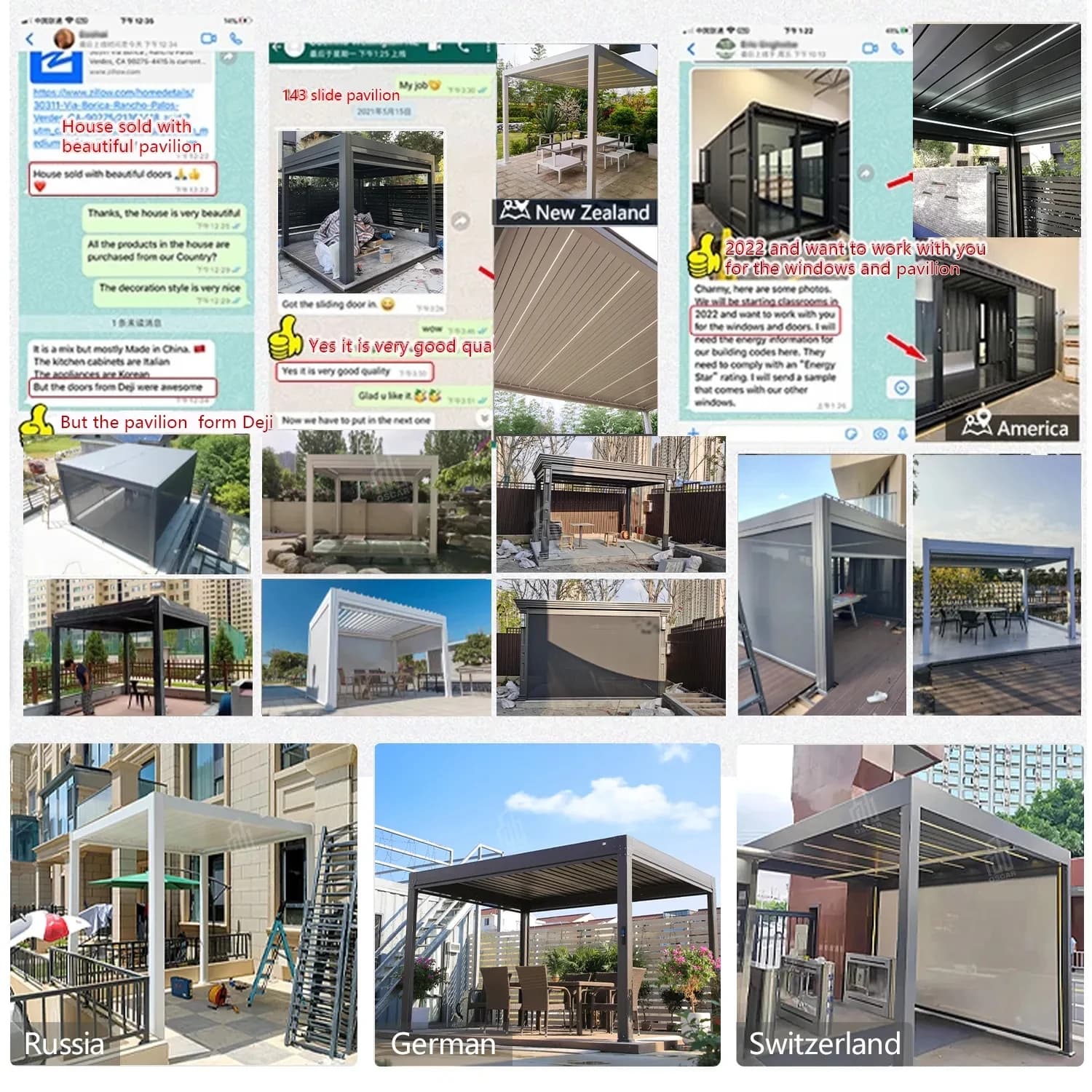 Pergola lamelle à persiennes en porte-à-faux automatisée en aluminium 20X14
