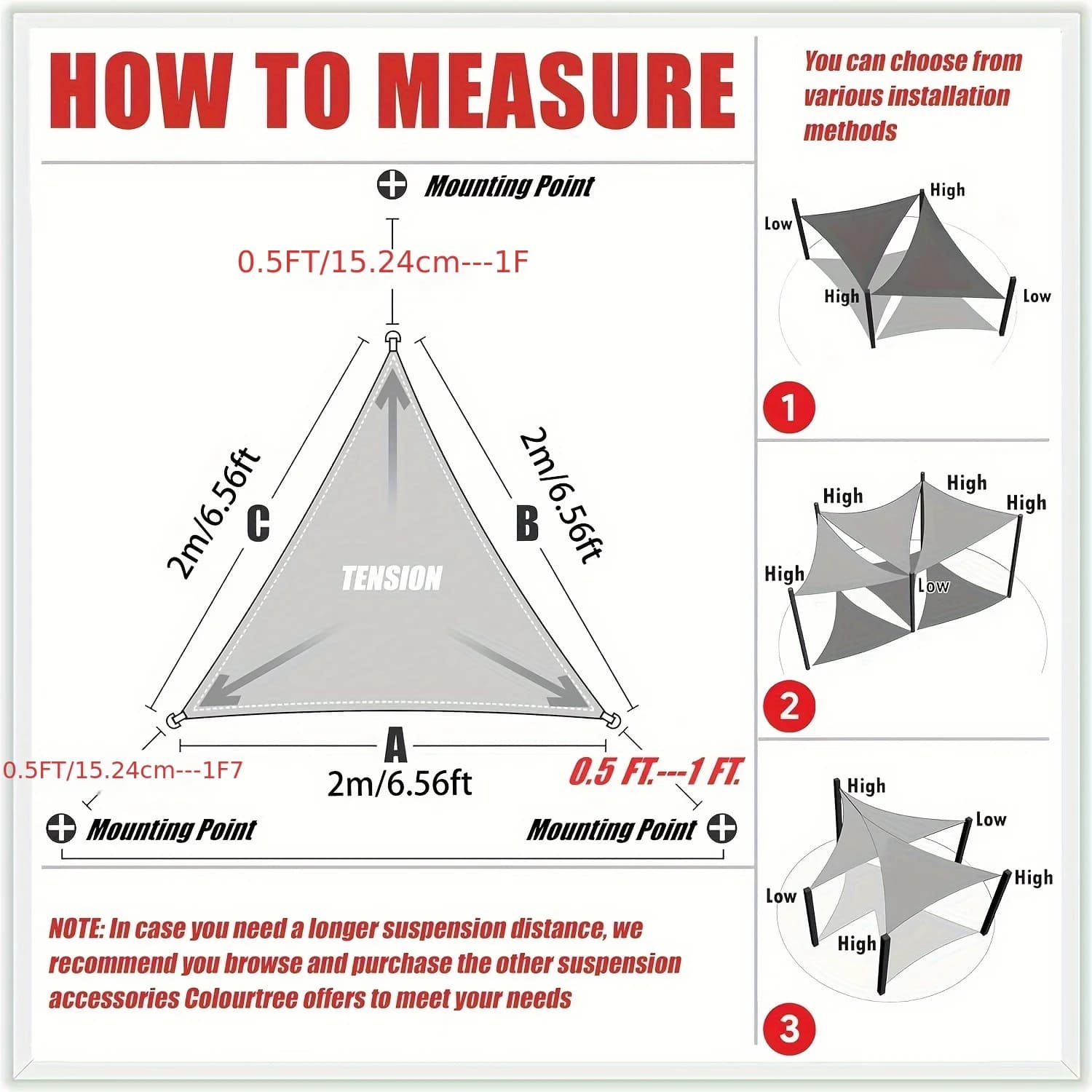 Voile d'ombrage triangulaire imperméable verte