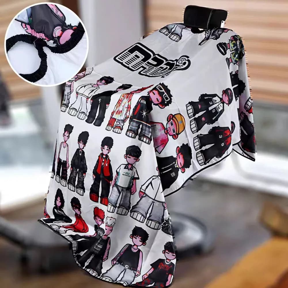 MRD grande Cape de coupe de cheveux coupe de cheveux pour hommes avec fermeture à pression réglable Capes de couleur styliste professionnel coiffeur tablier