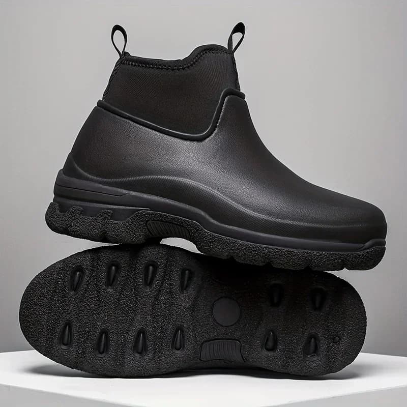 Chaussures de pluie pour hommes, chaussures de chef à l'offre elles optiques, chaussures de sport montantes, chaussures de randonnée décontractées, bottes courtes coordonnantes imperméables, vêtements
