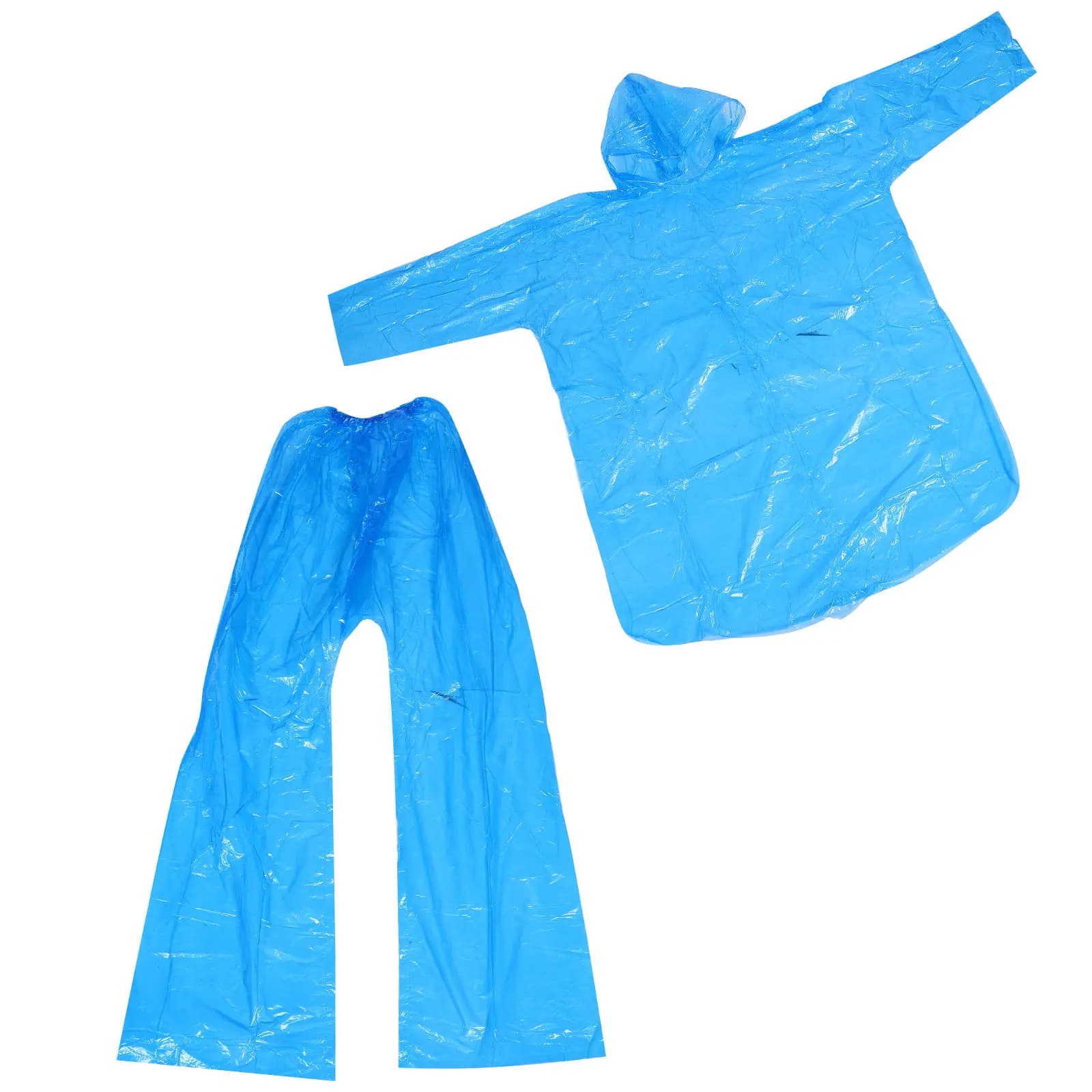 3 Ensembles de Vêtements de Pluie Jetables : Imperméables Transparents à Capuche, Pantalons, Ponchos de Voyage, Couvre-chaussures Imperméables pour Hommes et Femmes, pour Situations d'Urgence
