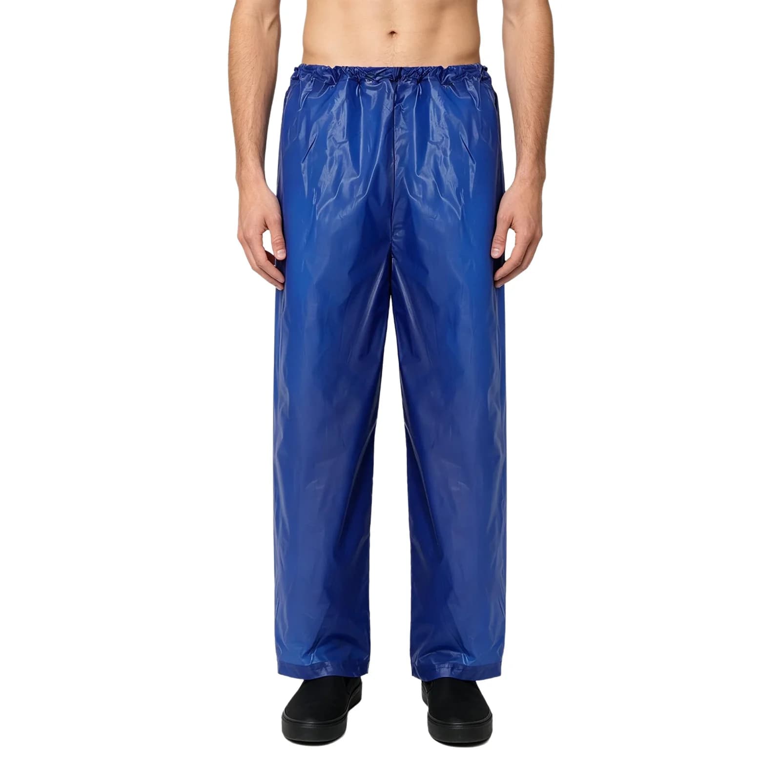 Pantalon de pluie à jambes larges pour hommes et femmes, pantalon imperméable, taille élastique, léger et portable, pour la pêche, la randonnée, le travail