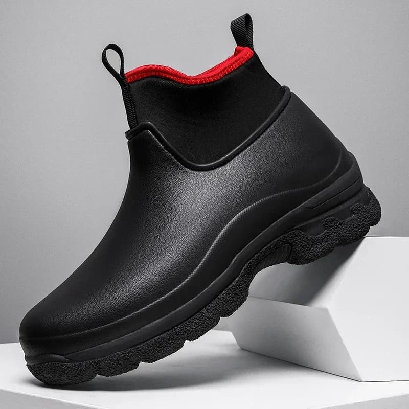Chaussures de pluie pour hommes, chaussures de chef à l'offre elles optiques, chaussures de sport montantes, chaussures de randonnée décontractées, bottes courtes coordonnantes imperméables, vêtements