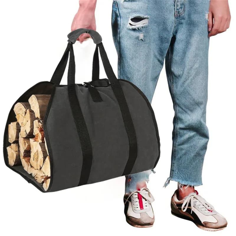Sac de rangement de bois de chauffage de grande capacité, porte-bûches en bois étanche et résistant aux rayures, support de bois de Camping en plein air, sac de transport en bois