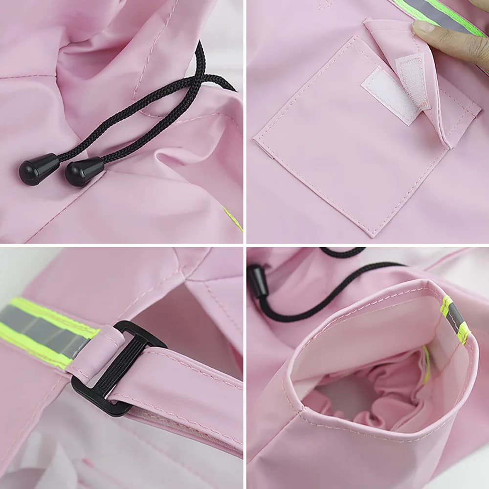 Imperméable pour grand chien, manteau imperméable de style cape pour Corgi, imperméable réfléchissant coupe-vent et imperméable à capuche pour animaux de compagnie, spécialement conçu pour les chiens