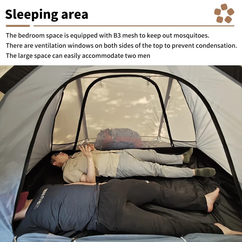 Tente chaude ignifuge pour 2 personnes, tente dôme extensible et imperméable avec sortie de poêle et jupe à neige, pour le camping, la randonnée, la chasse, hiver, 4 saisons
