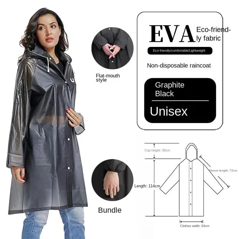 Manteau imperméable Long pour femmes et hommes, épais, imperméable, pour adultes, randonnée en plein air, camping, chapeau de pluie, 2024