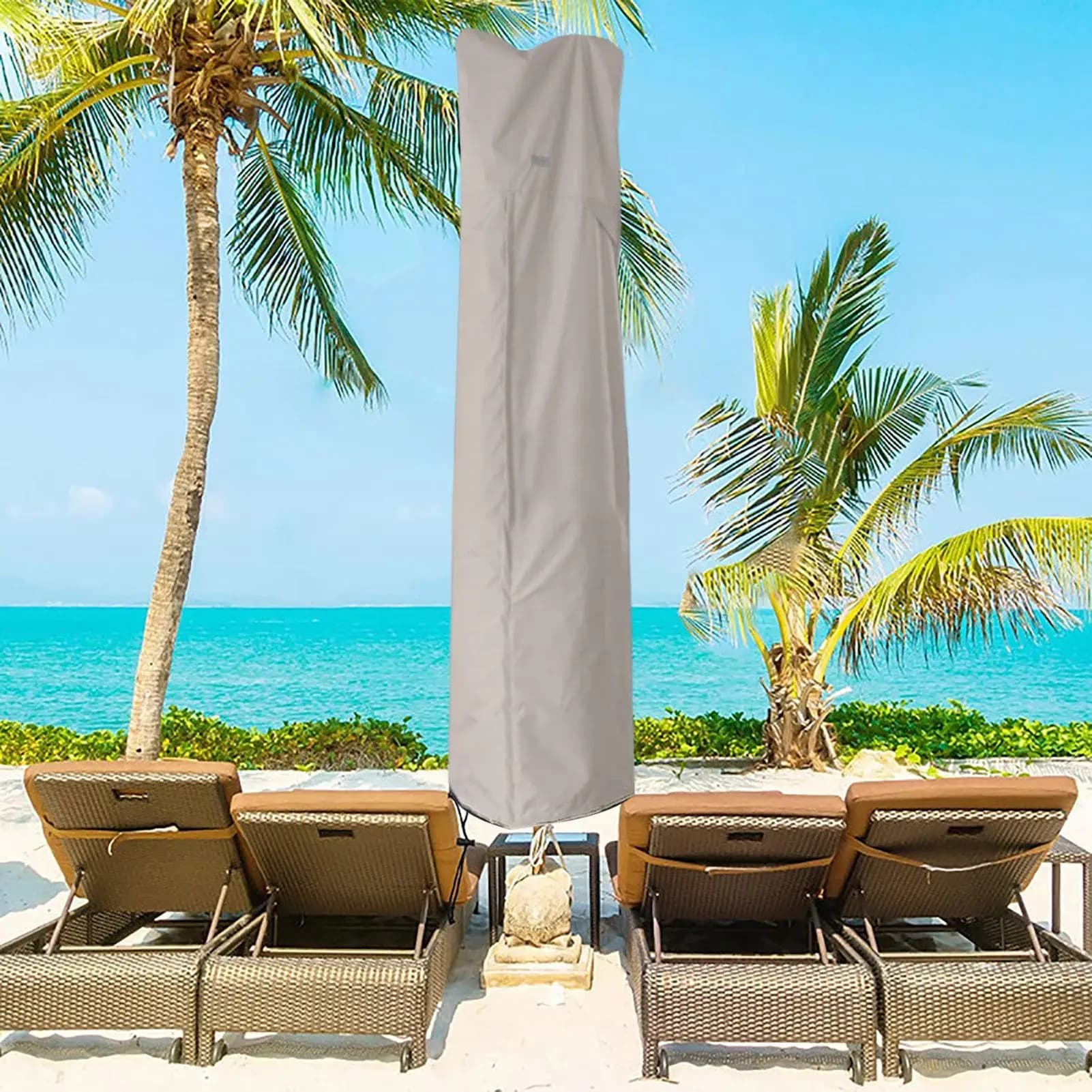 Housse de parasol cantilever imperméable avec fermeture éclair