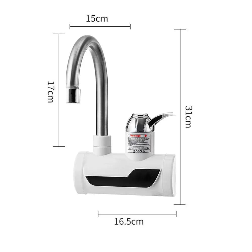 Robinet chauffe-eau électrique instantané 3000W, sans réservoir, affichage de la température du robinet, eau chaude, cuisine, j6tage