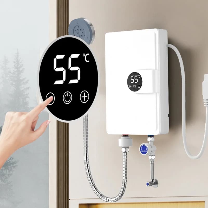 Chauffe-eau électrique à onduleur intelligent chauffe-eau instantané douche à chauffage rapide chauffe-eau à chauffage instantané commandes tactiles LED