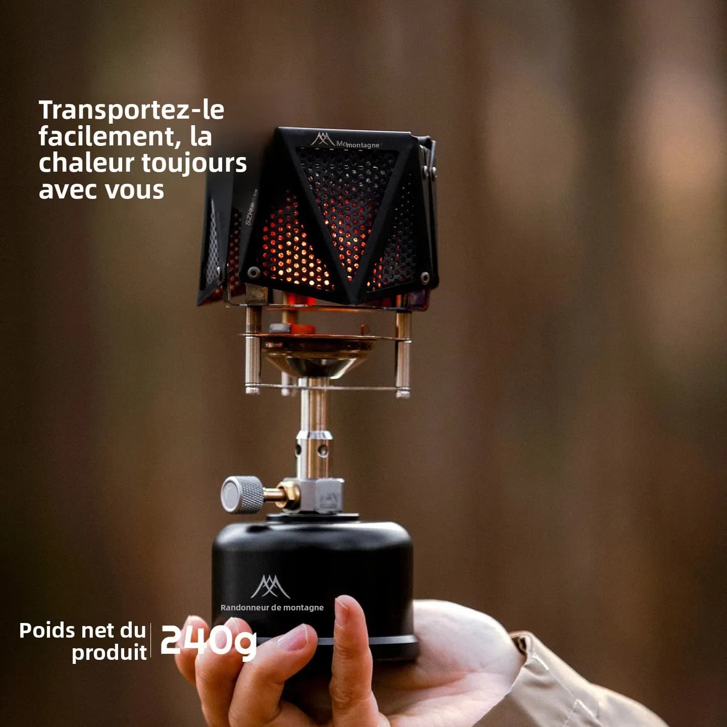 MOUNTAINHIKER – Nouvelle couverture chauffante multifonctionnelle pour réchaud à café, portable, pour camping, maison et bureau