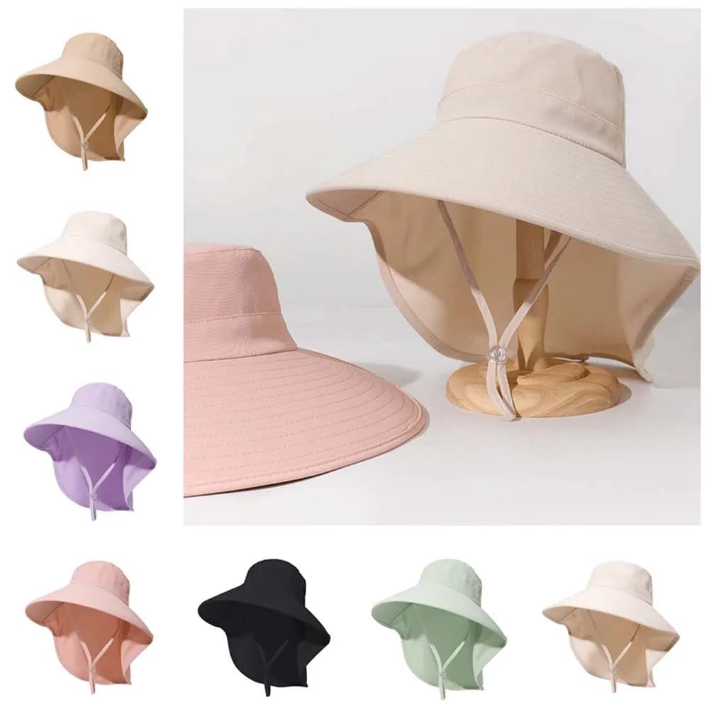 Chapeaux de randonnée pour femmes, chapeau de pêcheur à large bord avec rabat de cou, chapeau bob à large bord, casquette à visière, voile, chapeau de pêche Panama, chapeau de sport