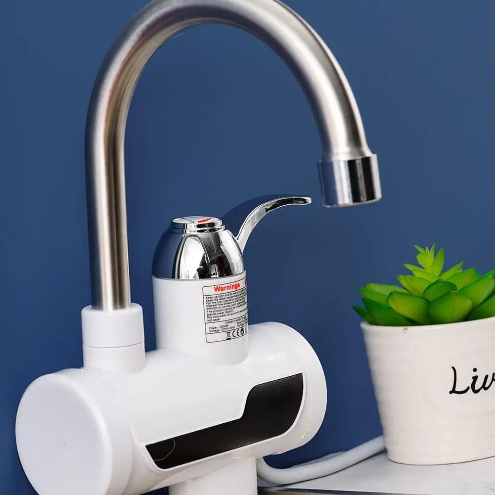 Robinet chauffe-eau électrique instantané 3000W, sans réservoir, affichage de la température du robinet, eau chaude, cuisine, j6tage