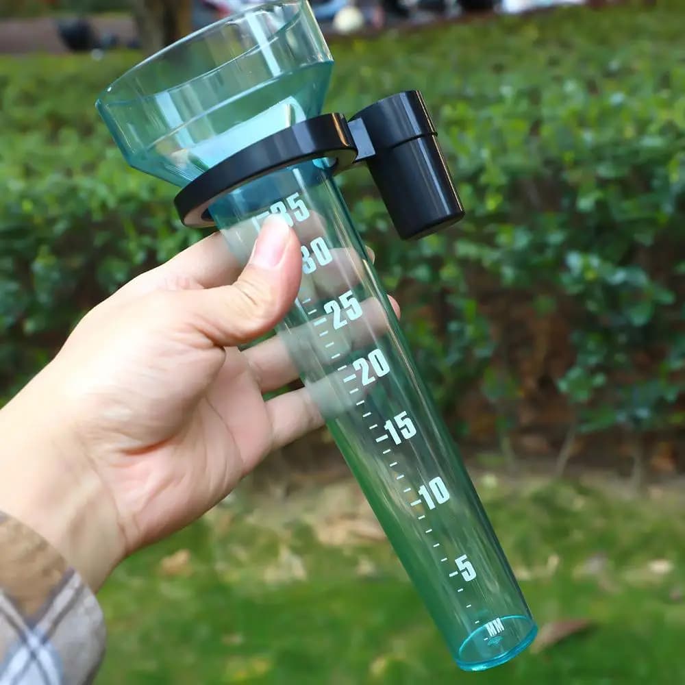 Pluviomètre 35 mm en polystyrène pour la mesure de l'eau de pluie, outil de mesure de la pluie pour jardin extérieur et sol