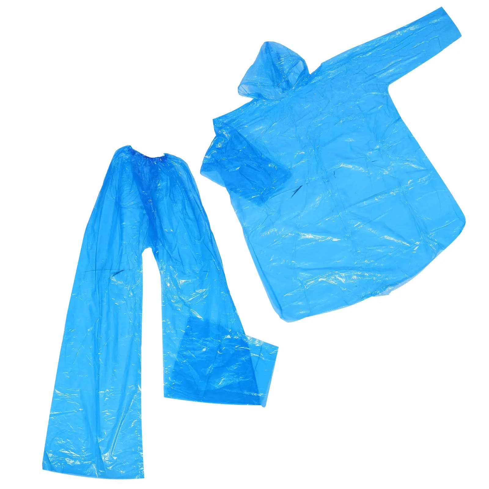 3 Ensembles de Vêtements de Pluie Jetables : Imperméables Transparents à Capuche, Pantalons, Ponchos de Voyage, Couvre-chaussures Imperméables pour Hommes et Femmes, pour Situations d'Urgence