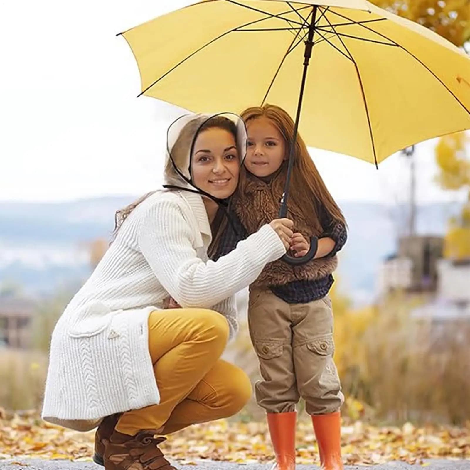 Chapeau de pluie réutilisable transparent avec visière, imperméable, pour femme, petite amie, mère, voyage