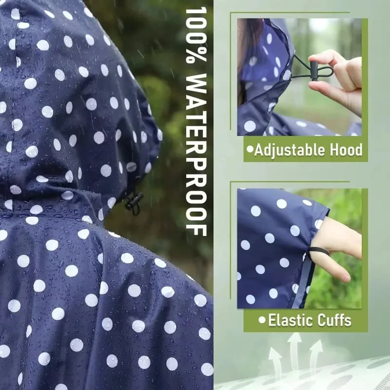 Imperméable unisexe de style japonais et coréen, poncho de pluie à fermeture éclair, vêtement de pluie portable pour vélo électrique, pour adultes, randonnée en plein air, voyage