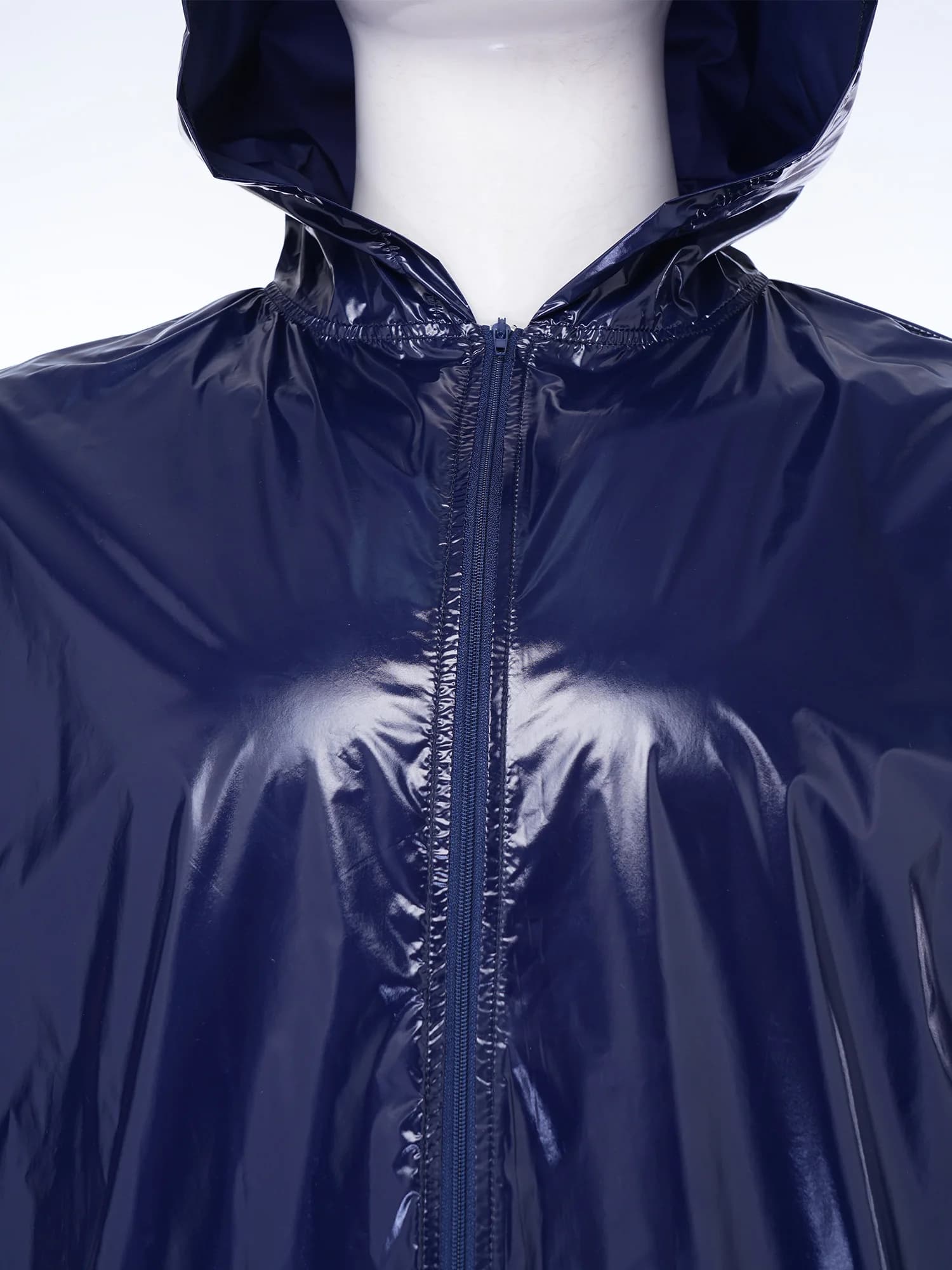 Veste longue imperméable à capuche pour homme, manches longues, fermeture éclair sur le devant, imperméable léger, vêtements de travail, poncho, manteau pour la randonnée, les jours de pluie, le trava
