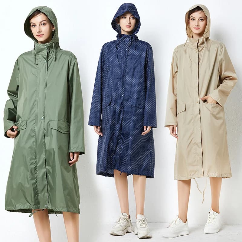 Poncho imperméable à capuche léger pour hommes et femmes, veste coupe-vent, manteau respirant avec fermeture éclair, vêtements de pluie, vêtements d'extérieur