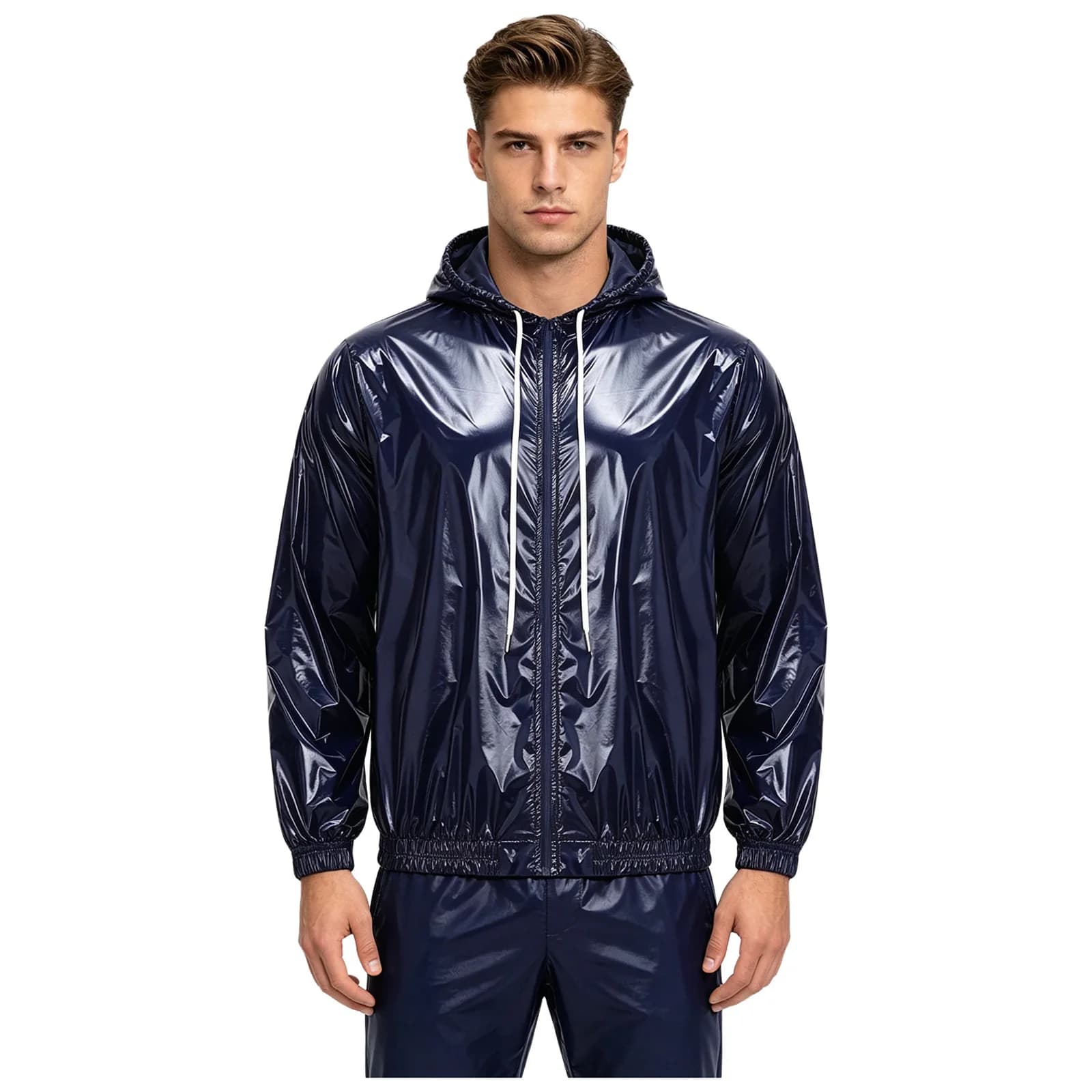 Veste imperméable à capuche pour hommes
