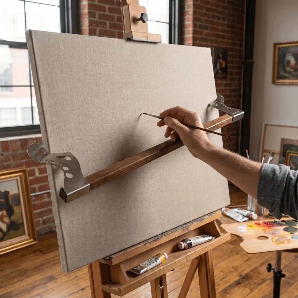 Support de table pour artiste en bois, réglable en hauteur et en angle, design suspendu, pour peinture à l'huile, robuste et stabilisateur