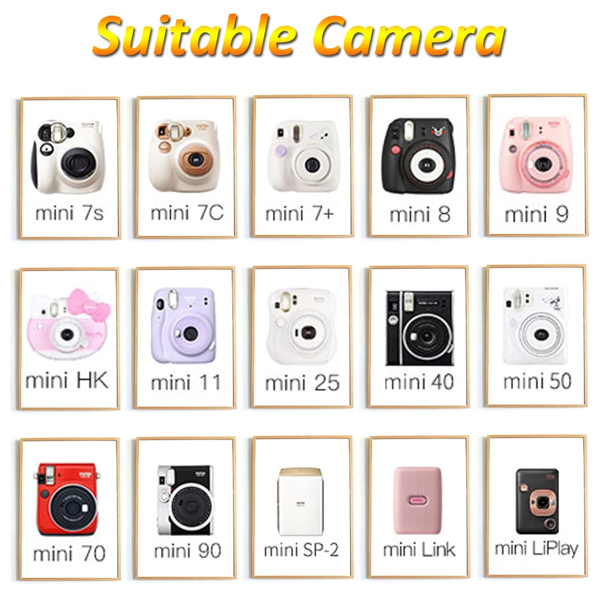 Fujifilm – 10/20 feuilles de papier Photo Instax, mini Film, cadre arc-en-ciel instantané, pour imprimante Photo Mini 11 9 8 7s 70 25 50 90 SP-2