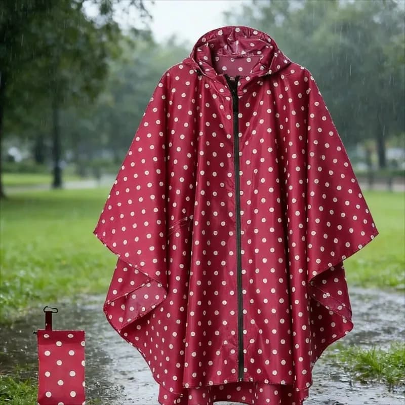 Imperméable unisexe de style japonais et coréen, poncho de pluie à fermeture éclair, vêtement de pluie portable pour vélo électrique, pour adultes, randonnée en plein air, voyage