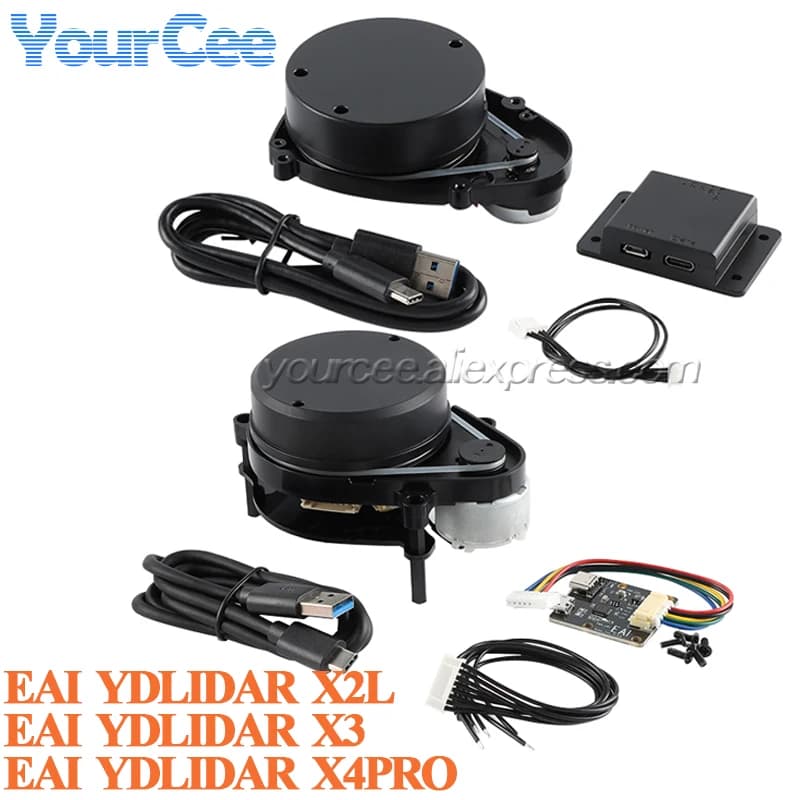 YDLIDAR X4 Pro X3 X2L LIDAR TOF 360 °   Module de capteur de portée de Scanner de Radar Laser, Robot de Support de fréquence de balayage de 8 mètres 10Hz