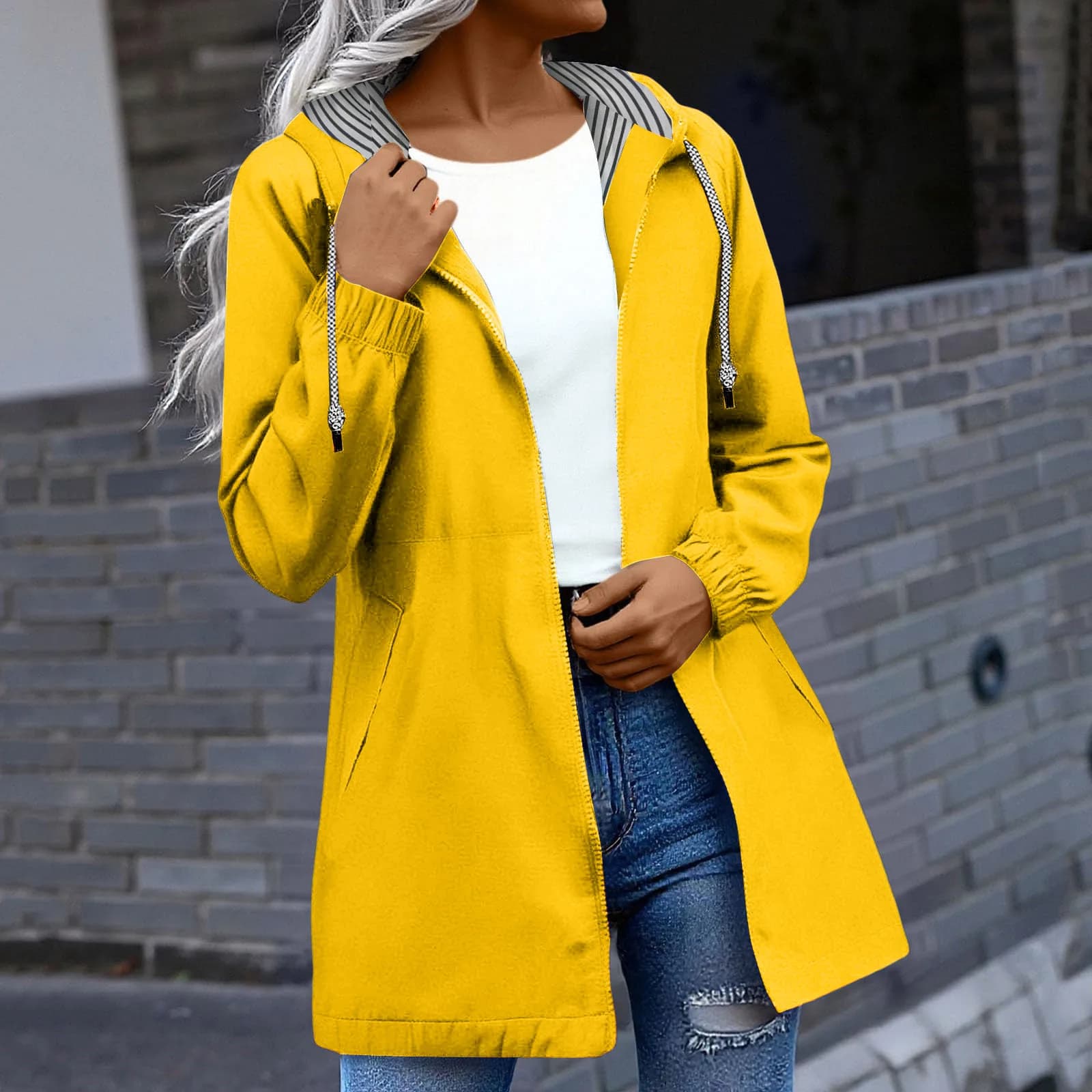 Veste de pluie respirante pour femme, coupe-vent léger, veste d'été, veste de randonnée en plein air, coupe-vent fin, vêtements d'été pour femme