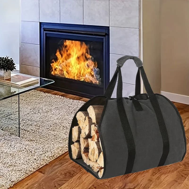 Sac de rangement de bois de chauffage de grande capacité, porte-bûches en bois étanche et résistant aux rayures, support de bois de Camping en plein air, sac de transport en bois