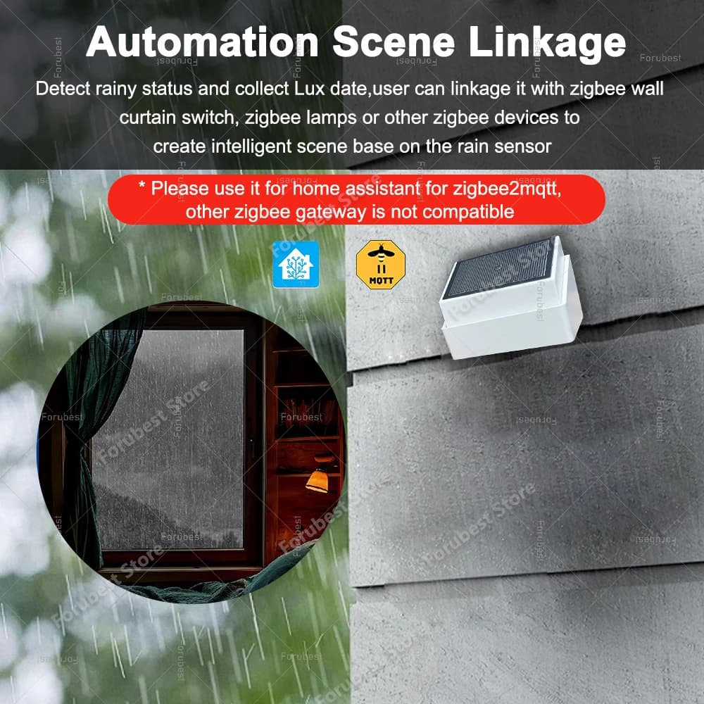 Capteur de pluie Zigbee 2 en 1