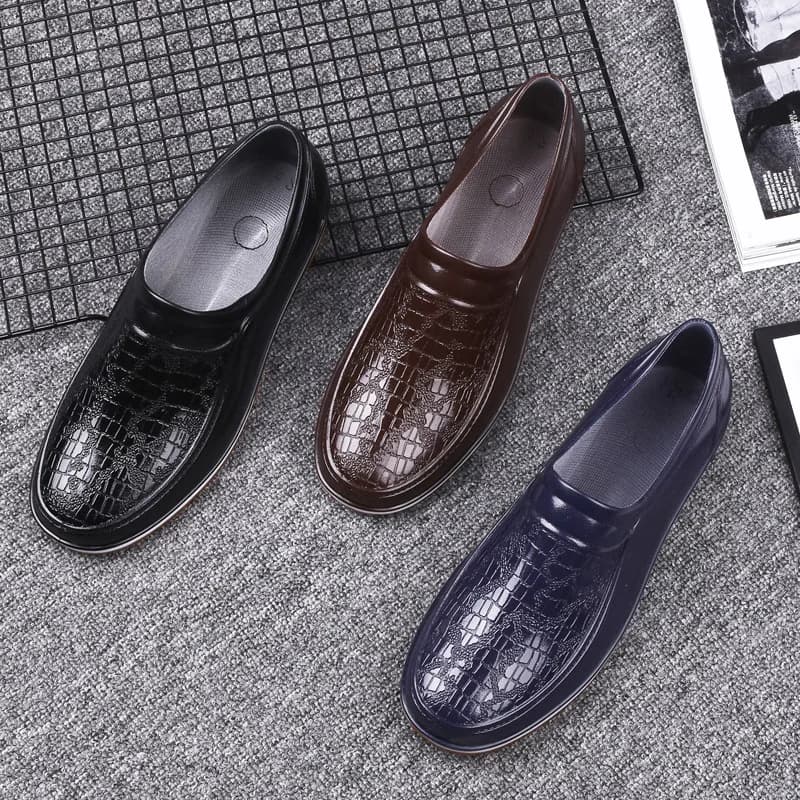 Bottes de pluie courtes pour hommes, antidérapantes, résistantes à l'usure, imperméables, pour la pêche, la cuisine, le travail, bottes basses en plastique pour toutes les saisons